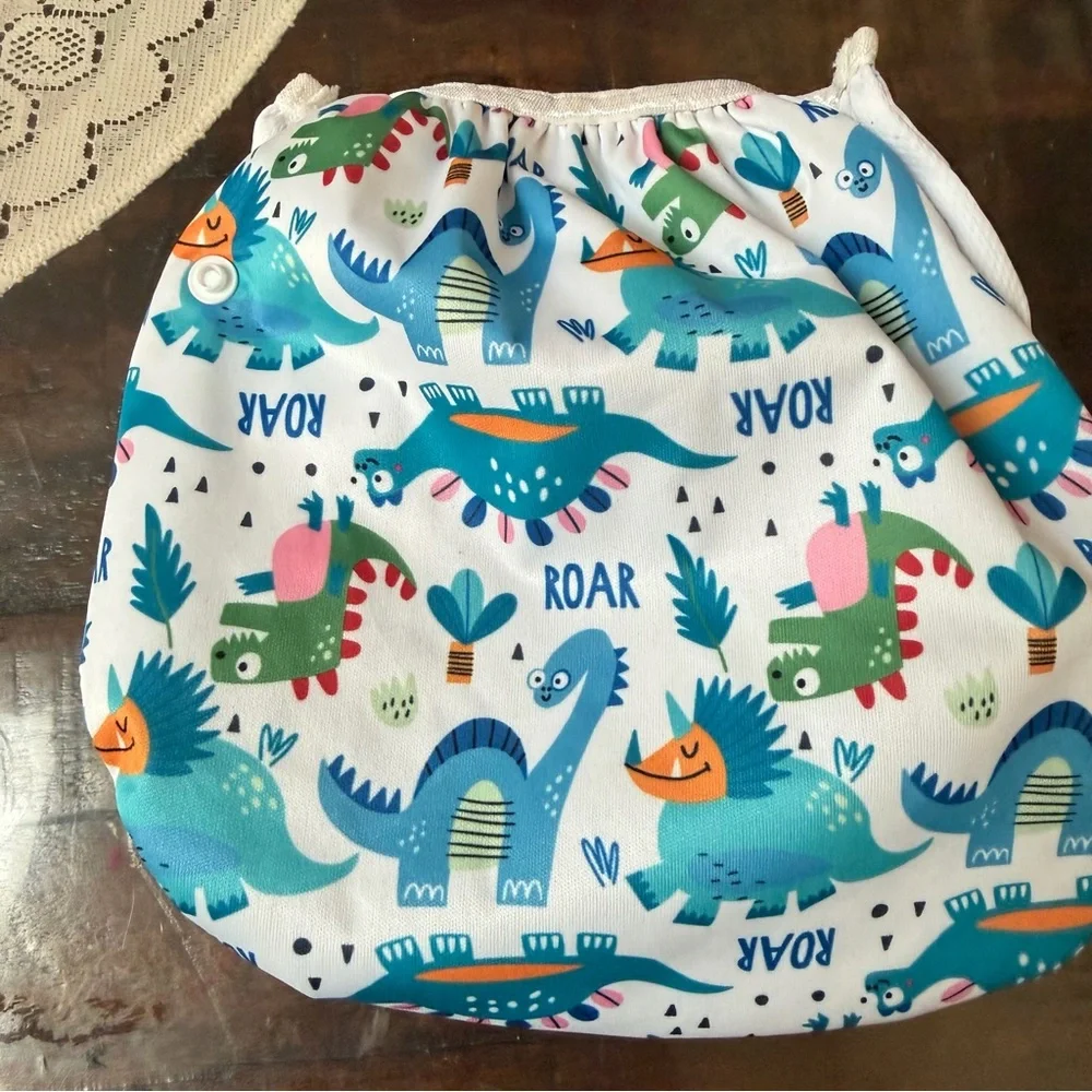 Kids Diaper Covers Set - Blue Dino, Ocean & Turtle Prints